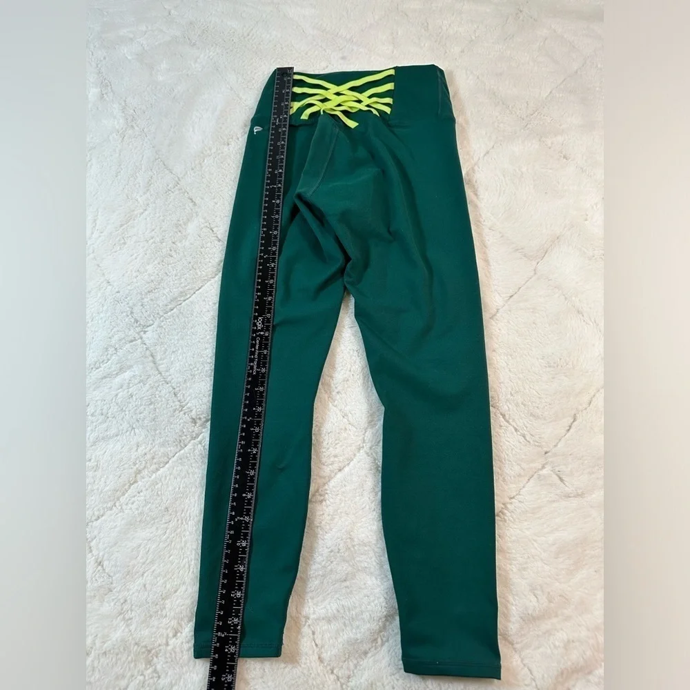 Fabletics 3 piece sculpt knit blue leggings xs boost power green xs Black bra S